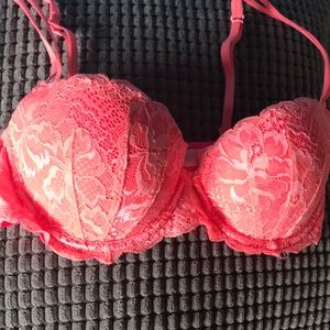 VS Pink Date/Push-Up Neon Lace Bra